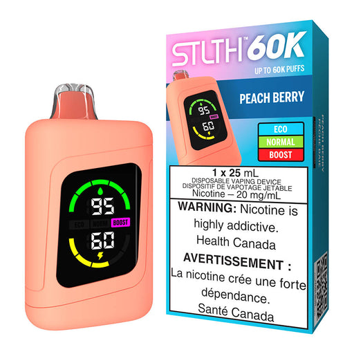 STLTH 60K Disposable Vape Device - Peach Berry 25ml | Free Shipping $75+ NVB Inc. STLTH 60K Disposable Vape Device - Peach Berry 25ml | Free Shipping $75+ NVB Inc.