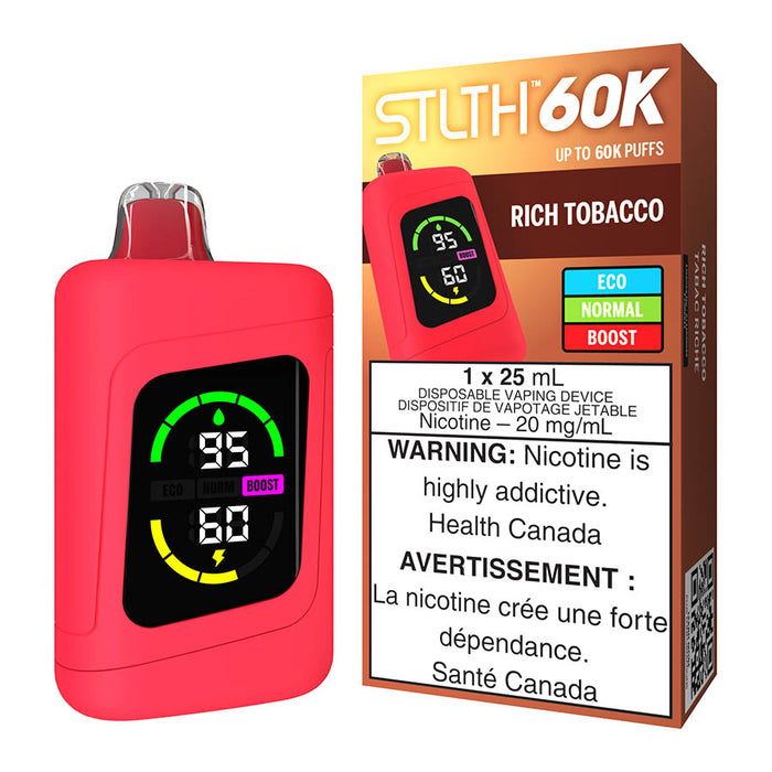 STLTH 60K Disposable Vape Device - Rich Tobacco 25ml | Free Shipping $75+ NVB Inc. STLTH 60K Disposable Vape Device - Rich Tobacco 25ml | Free Shipping $75+ NVB Inc.