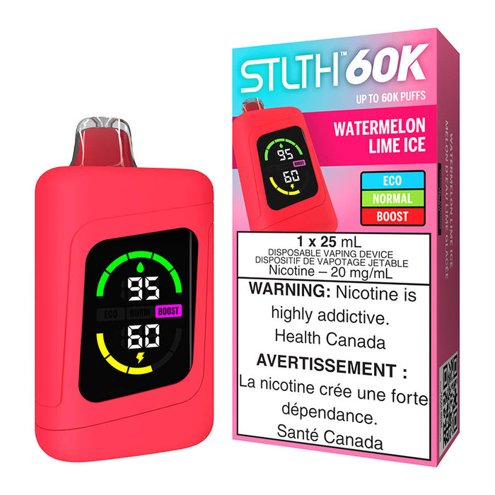 STLTH 60K Disposable Vape Device - Watermelon Lime Ice