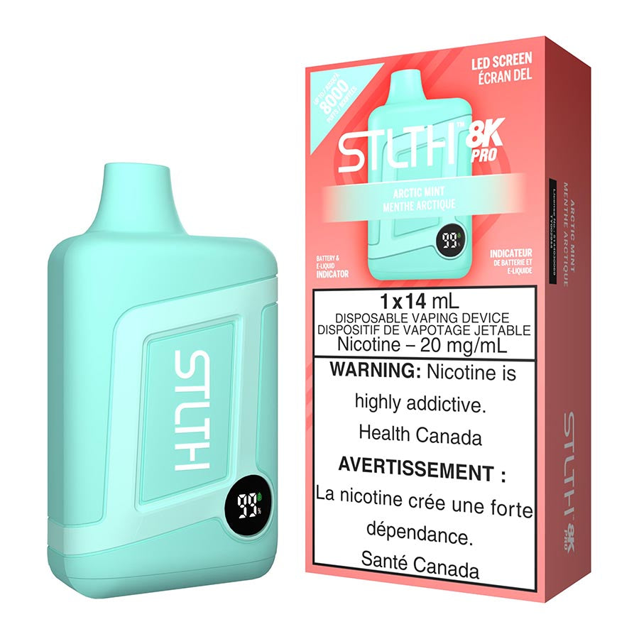 STLTH 8K Pro Disposable Vape Device - Arctic Mint 14ml | Free Shipping $75+ NVB Inc. STLTH 8K Pro Disposable Vape Device - Arctic Mint 14ml | Free Shipping $75+ NVB Inc.