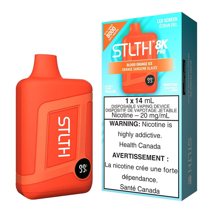 STLTH 8K Pro Disposable Vape Device - Blood Orange Ice