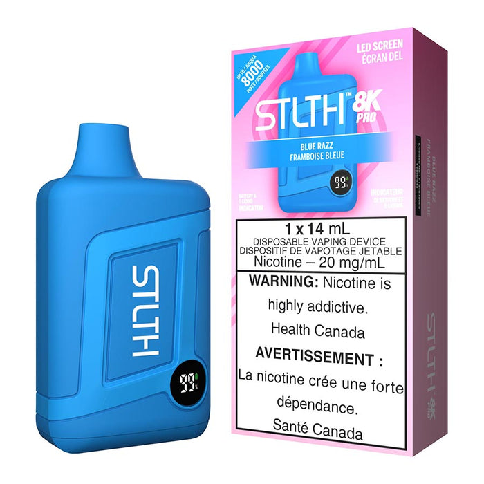 STLTH 8K Pro Disposable Vape Device - Blue Razz