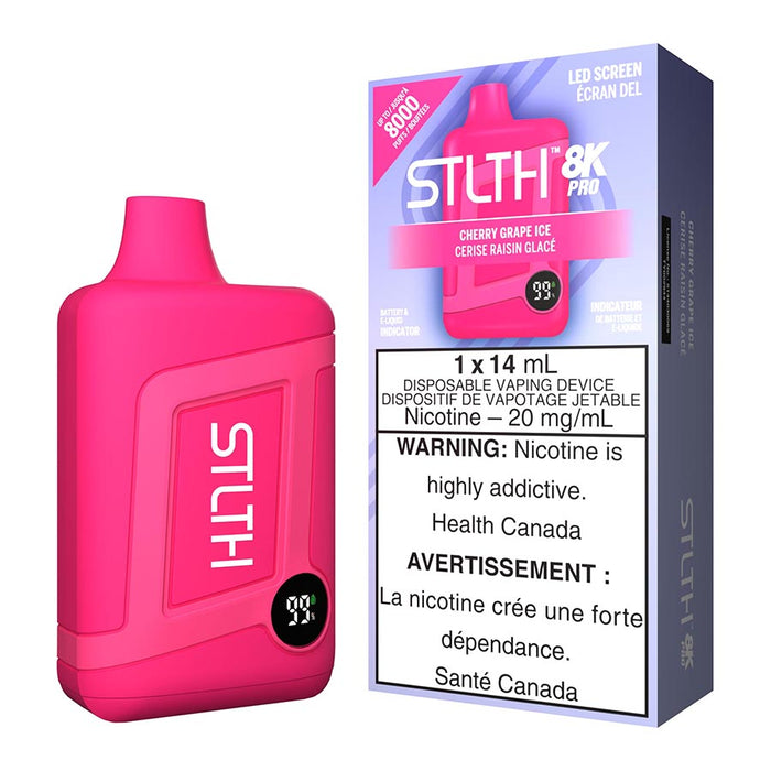 STLTH 8K Pro Disposable Vape Device - Cherry Grape Ice