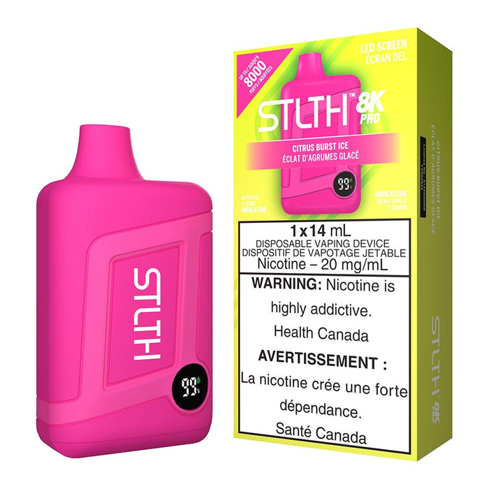 STLTH 8K Pro Disposable Vape Device - Citrus Burst Ice