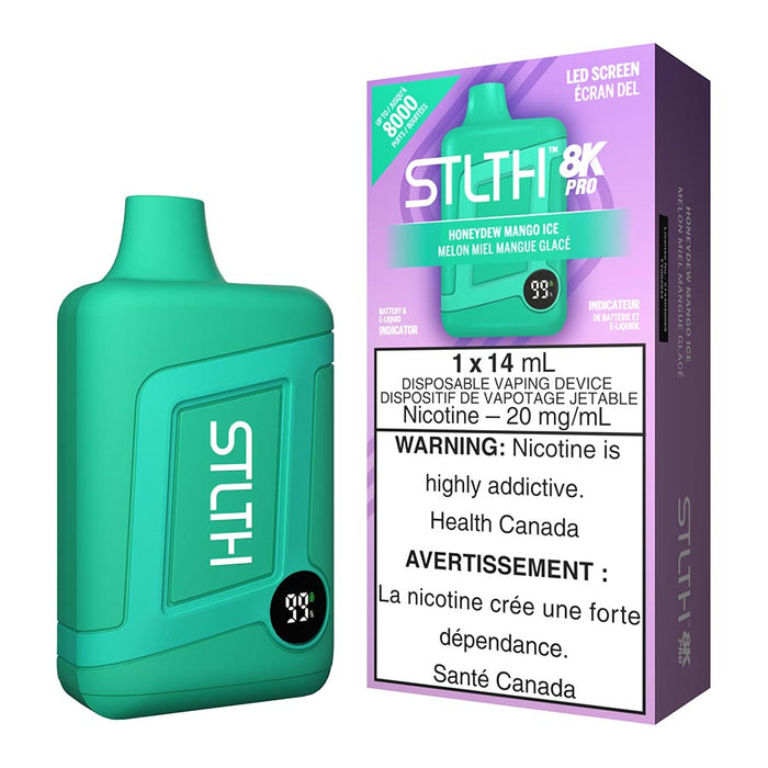 STLTH 8K Pro Disposable Vape Device - Honeydew Mango Ice