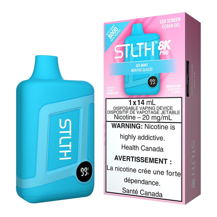 STLTH 8K Pro Disposable Vape Device - Ice Mint 14ml | Free Shipping $75+ NVB Inc. STLTH 8K Pro Disposable Vape Device - Ice Mint 14ml | Free Shipping $75+ NVB Inc.