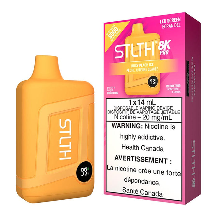 STLTH 8K Pro Disposable Vape Device - Juicy Peach Ice