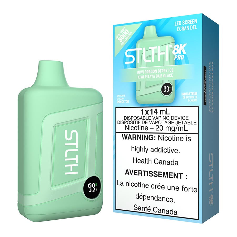 STLTH 8K Pro Disposable Vape Device - Kiwi Dragon Berry Ice 14ml | Free Shipping $75+ NVB Inc. STLTH 8K Pro Disposable Vape Device - Kiwi Dragon Berry Ice 14ml | Free Shipping $75+ NVB Inc.