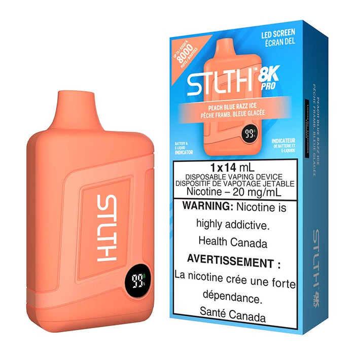 STLTH 8K Pro Disposable Vape Device - Peach Blue Razz Ice