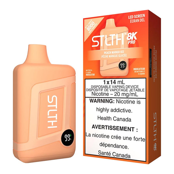 STLTH 8K Pro Disposable Vape Device - Peach Mango Ice