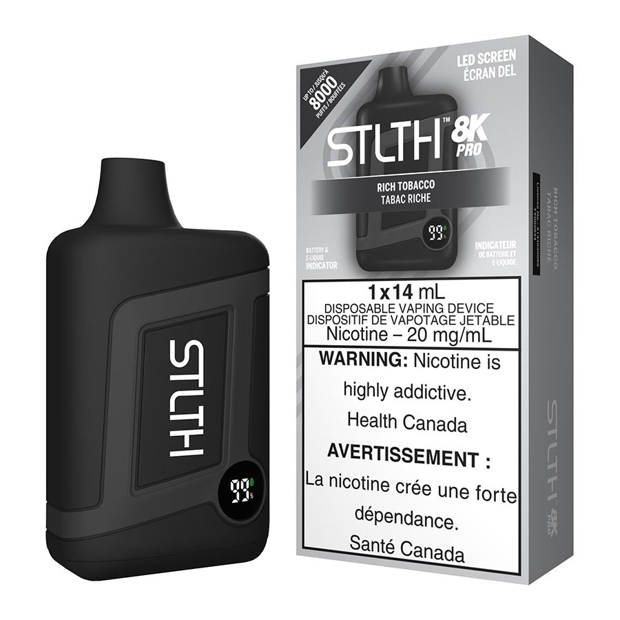 STLTH 8K Pro Disposable Vape Device - Rich Tobacco 14ml | Free Shipping ...