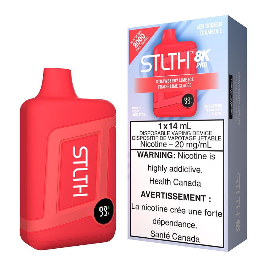 STLTH 8K Pro Disposable Vape Device - Strawberry Lime Ice 14ml | Free Shipping $75+ NVB Inc. STLTH 8K Pro Disposable Vape Device - Strawberry Lime Ice 14ml | Free Shipping $75+ NVB Inc.