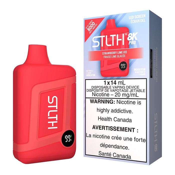 STLTH 8K Pro Disposable Vape Device - Strawberry Lime Ice