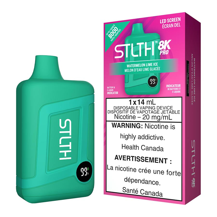 STLTH 8K Pro Disposable Vape Device - Watermelon Lime Ice 14ml | Free  Shipping $75+  NVB Inc.