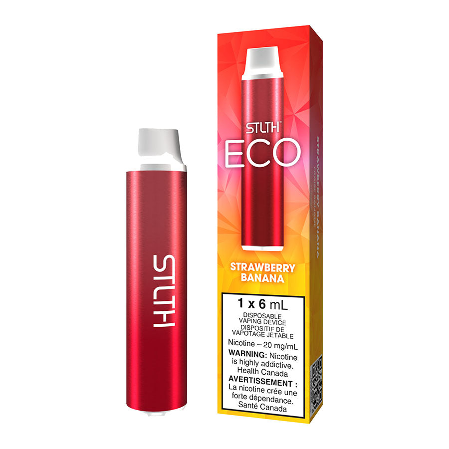 6 Nicotine Disposable Vape STLTH ECO Disposable Vape Device - Strawberry Banana 6ml 6 Nicotine Disposable Vape STLTH ECO Disposable Vape Device - Strawberry Banana 6ml