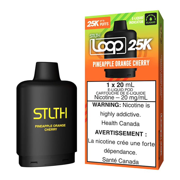 STLTH Loop 25K E-Liquid Pod Pack - Pineapple Orange Cherry 20ml | Free Shipping $75+ NVB Inc. STLTH Loop 25K E-Liquid Pod Pack - Pineapple Orange Cherry 20ml | Free Shipping $75+ NVB Inc.