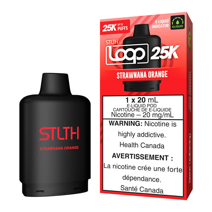 STLTH Loop 25K E-Liquid Pod Pack - Straw Nana Orange