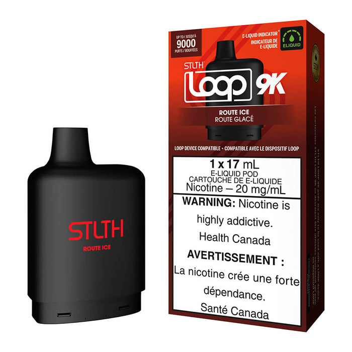 STLTH Loop 9K E-Liquid Pod Pack - Route Ice