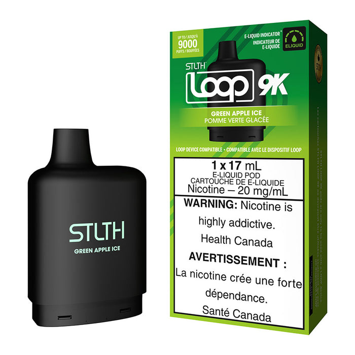 STLTH Loop 9K Pod Pack - Green Apple Ice