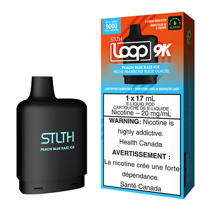 STLTH Loop 9K Pod Pack - Peach Blue Razz Ice