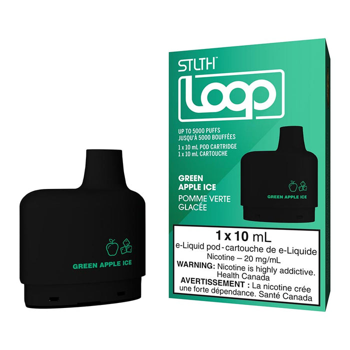 STLTH Loop Disposable Vape Pod Pack - Green Apple Ice