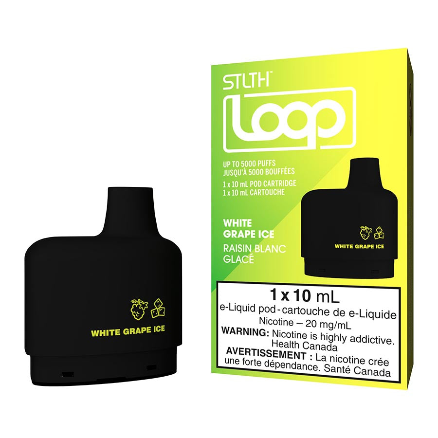 STLTH Loop Disposable Vape Pod Pack White Grape Ice Free Shipping