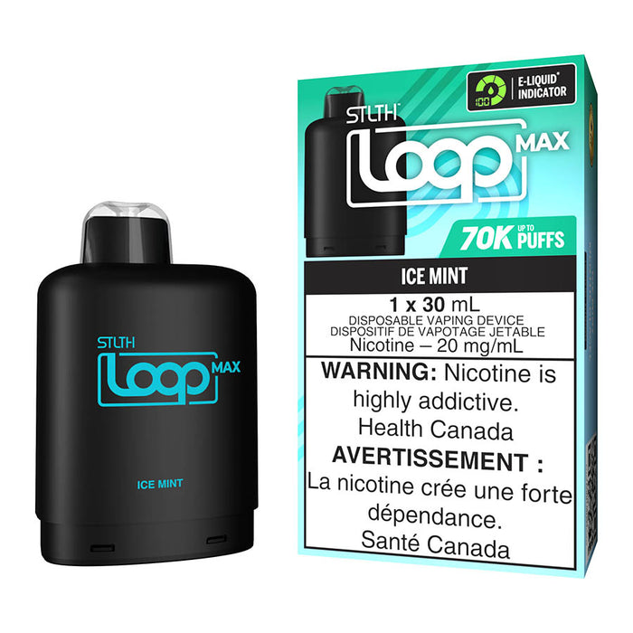STLTH Loop Max E-Liquid Pod Pack - Ice Mint 30ml | Free Shipping $75+ NVB Inc. STLTH Loop Max E-Liquid Pod Pack - Ice Mint 30ml | Free Shipping $75+ NVB Inc.