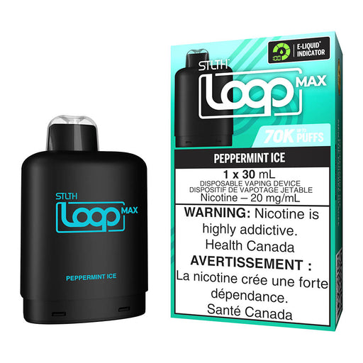 STLTH Loop Max E-Liquid Pod Pack - Peppermint Ice 30ml | Free Shipping $75+ NVB Inc. STLTH Loop Max E-Liquid Pod Pack - Peppermint Ice 30ml | Free Shipping $75+ NVB Inc.