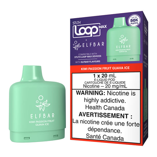 STLTH Loop Max X Elf Bar E-Liquid Pod Pack - Kiwi Passion Fruit Guava Ice 20ml