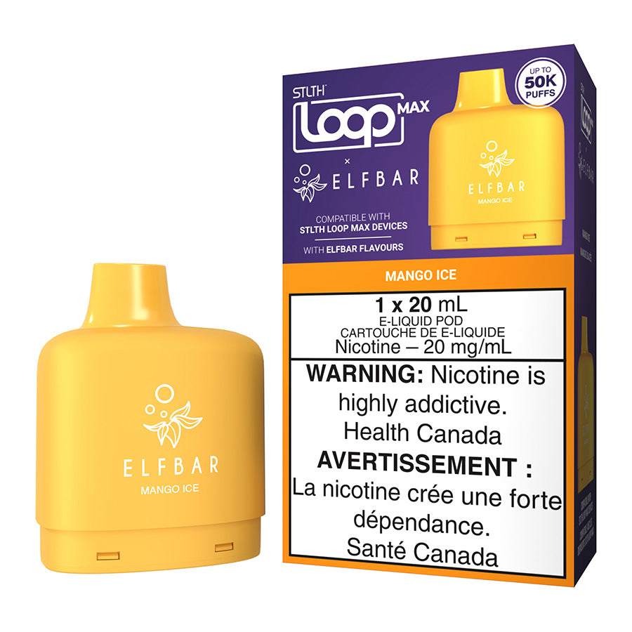 STLTH Loop Max X Elf Bar E-Liquid Pod Pack - Mango Ice 20ml| Free Shipping $75+ NVB Inc. STLTH Loop Max X Elf Bar E-Liquid Pod Pack - Mango Ice 20ml| Free Shipping $75+ NVB Inc.