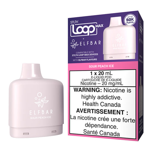 STLTH Loop Max X Elf Bar E-Liquid Pod Pack - Sour Peach Ice 20ml