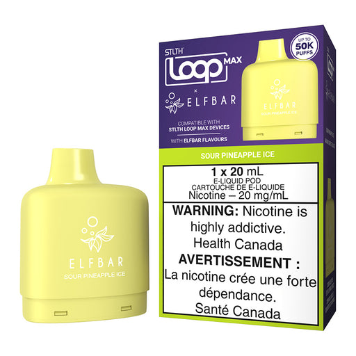 STLTH Loop Max X Elf Bar E-Liquid Pod Pack - Sour Pineapple Ice 20ml