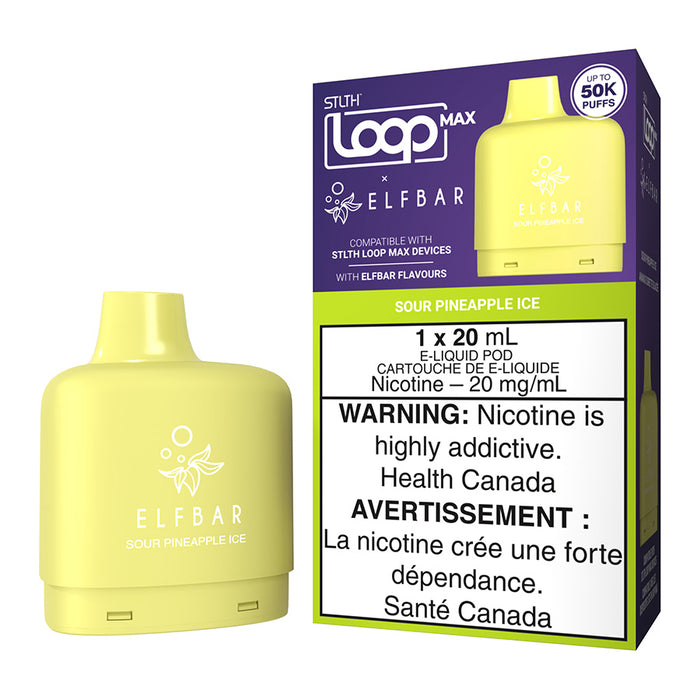STLTH Loop Max X Elf Bar E-Liquid Pod Pack - Sour Pineapple Ice 20ml