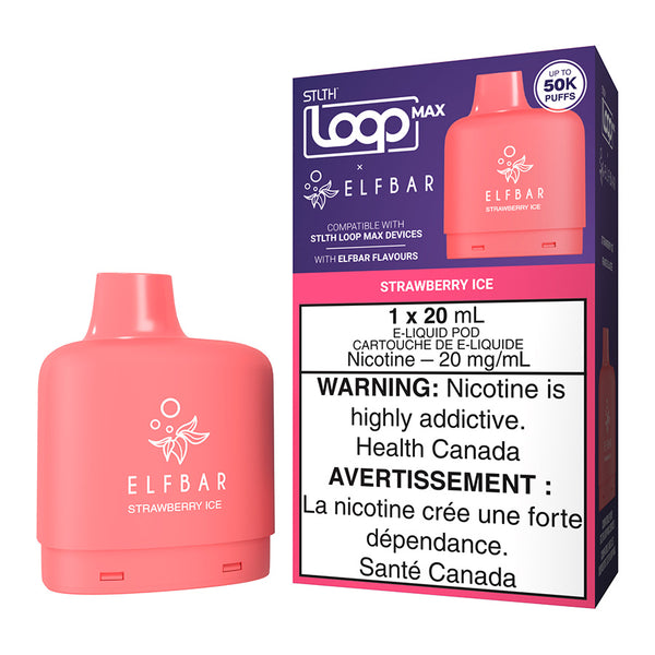 elfbar max strawberry ice pod STLTH Loop X Elf Bar E-Liquid Pack Soda Disposable vape Material:Blueberry Elf Bar 600 -