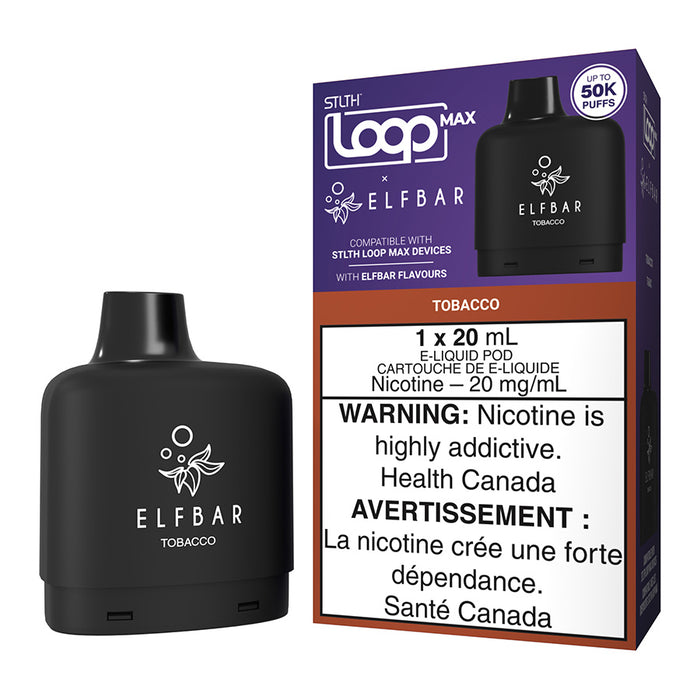 STLTH Loop Max X Elf Bar E-Liquid Pod Pack - Tobacco 20ml
