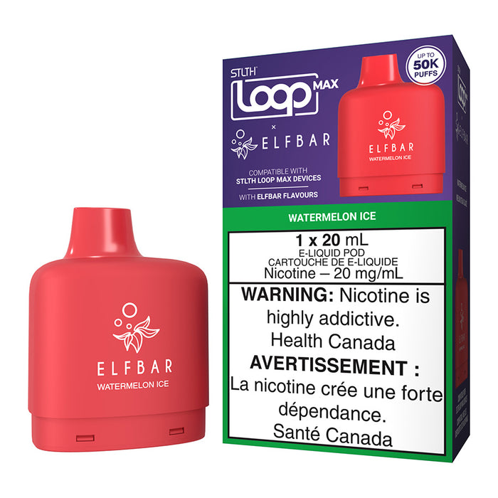STLTH Loop Max X Elf Bar E-Liquid Pod Pack - Watermelon Ice 20ml| Free Shipping $75+ NVB Inc. STLTH Loop Max X Elf Bar E-Liquid Pod Pack - Watermelon Ice 20ml| Free Shipping $75+ NVB Inc.