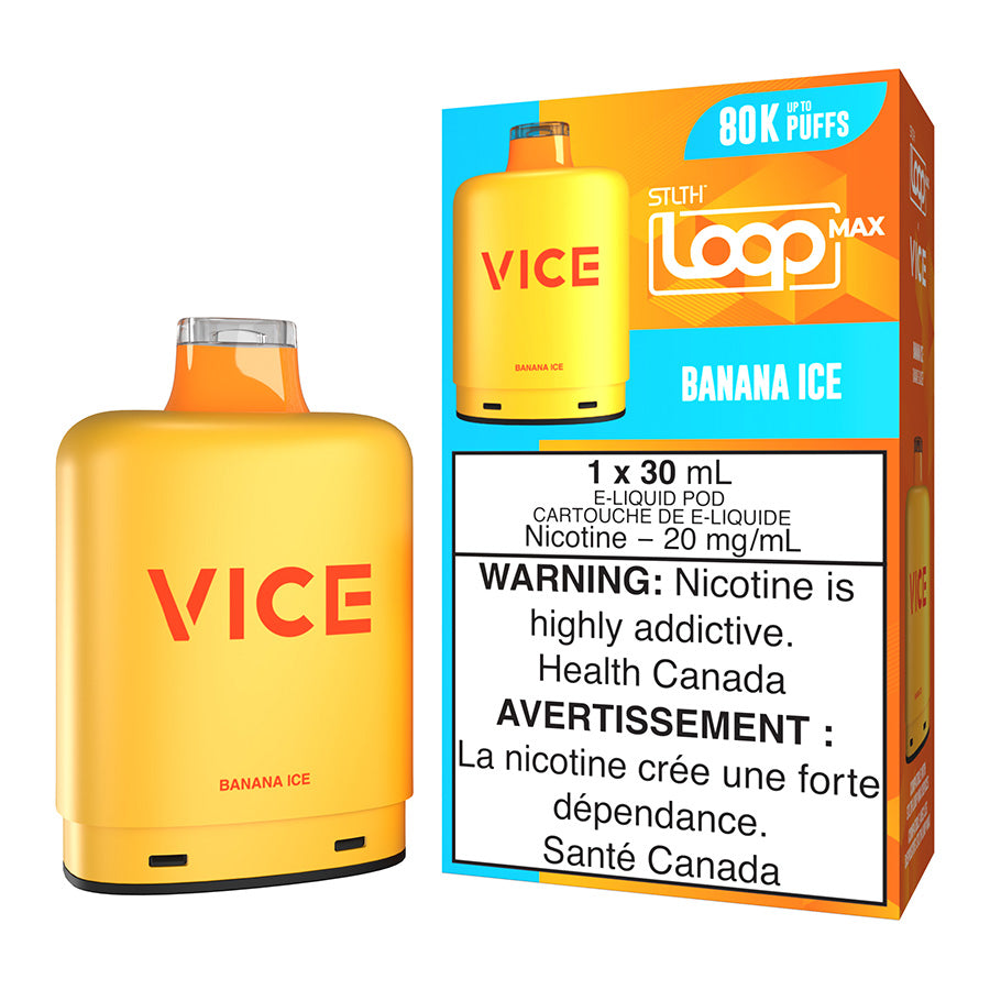 STLTH Loop Max x Vice E-Liquid Pod Pack - Banana Ice 30ml | Free Shipping  $75+  NVB Inc.