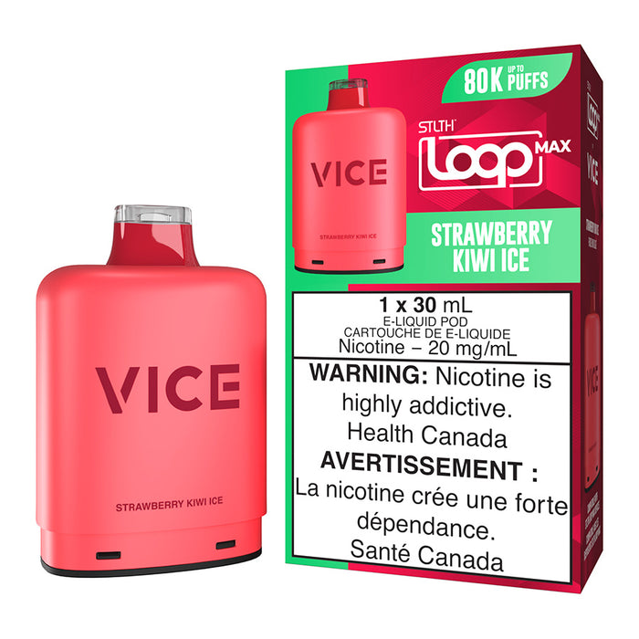 STLTH Loop Max x Vice E-Liquid Pod Pack - Strawberry Kiwi Ice 30ml