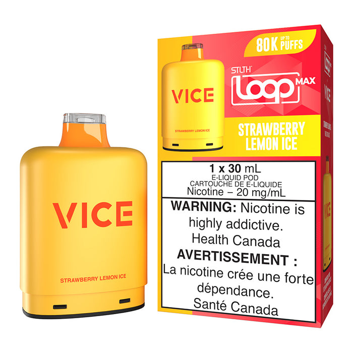 STLTH Loop Max x Vice E-Liquid Pod Pack - Strawberry Lemon Ice 30ml