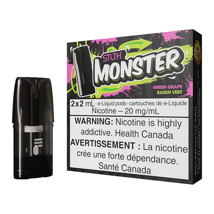 STLTH Monster E-Liquid Pod Pack - Green Grape