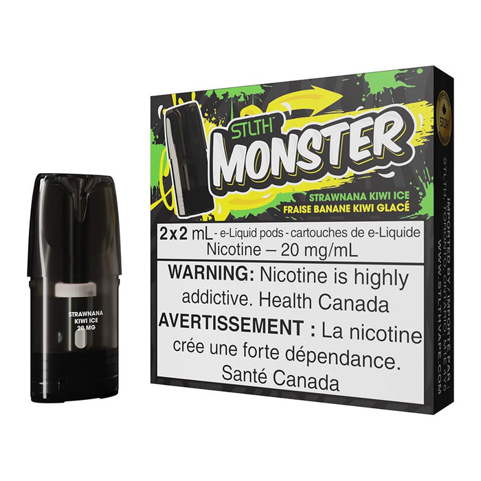 STLTH Monster E-Liquid Pod Pack - Strawnana Kiwi Ice