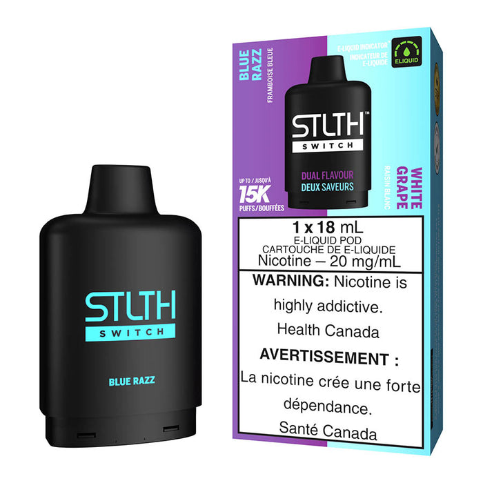 STLTH Switch E-Liquid Pod Pack - Blue Razz And White Grape