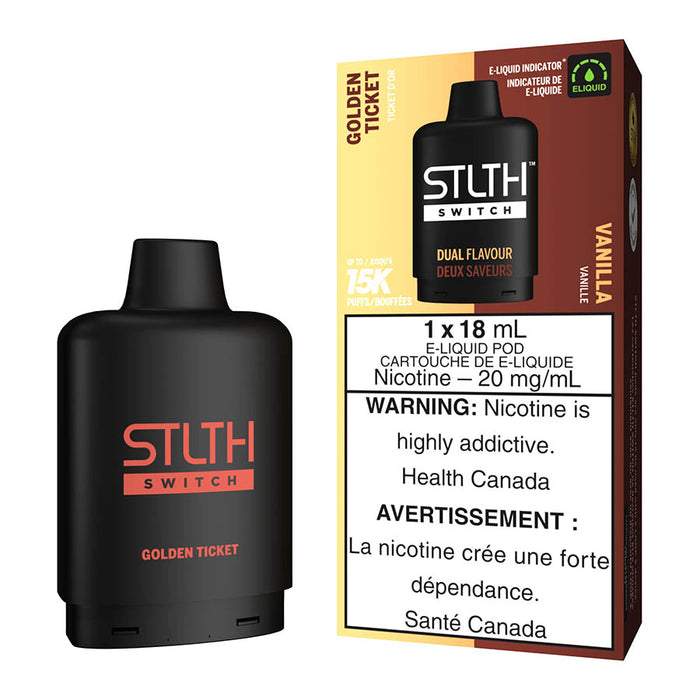 STLTH Switch E-Liquid Pod Pack - Golden Ticket And Vanilla