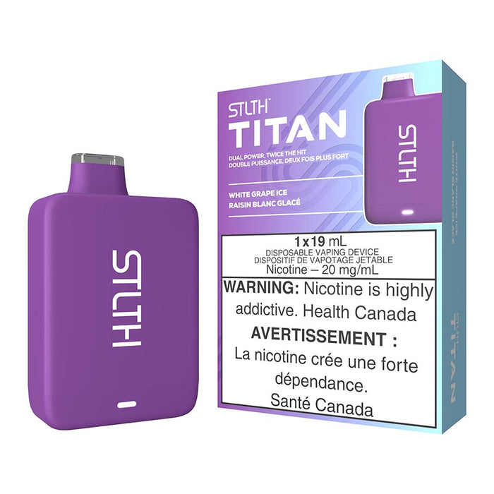 STLTH Titan Disposable Vape Device - White Grape Ice