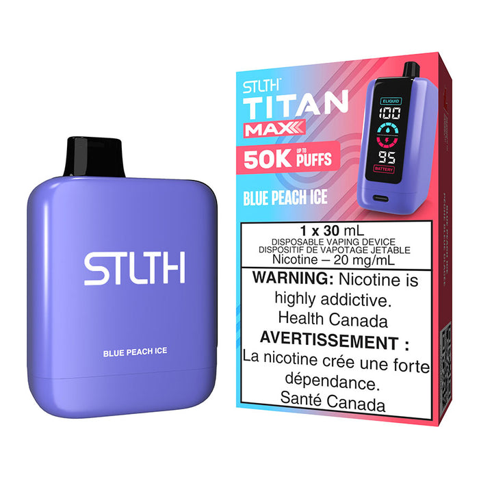 STLTH Titan Max Disposable Vape Device - Blue Peach Ice 30ml | Free Shipping $75+ NVB Inc. STLTH Titan Max Disposable Vape Device - Blue Peach Ice 30ml | Free Shipping $75+ NVB Inc.