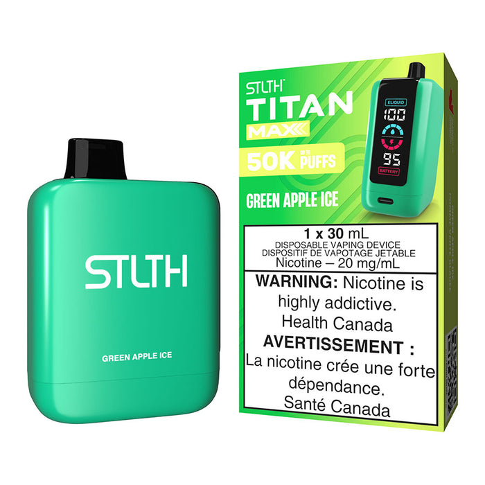 STLTH Titan Max Disposable Vape Device - Green Apple Ice