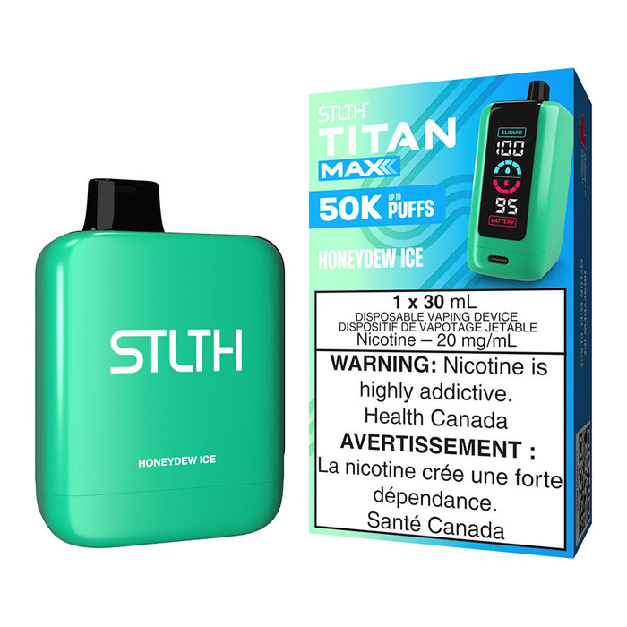 STLTH Titan Max Disposable Vape Device - Honeydew Ice 30ml | Free Shipping $75+ NVB Inc. STLTH Titan Max Disposable Vape Device - Honeydew Ice 30ml | Free Shipping $75+ NVB Inc.