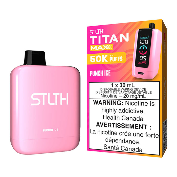 STLTH Titan Max Disposable Vape Device - Punch Ice 30ml | Free Shipping $75+ NVB Inc. STLTH Titan Max Disposable Vape Device - Punch Ice 30ml | Free Shipping $75+ NVB Inc.