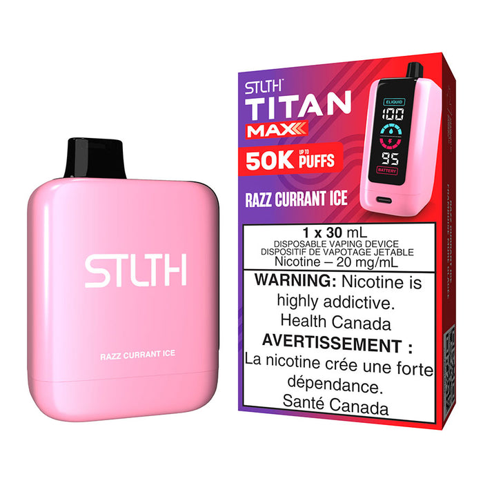 STLTH Titan Max Disposable Vape Device - Razz Currant Ice