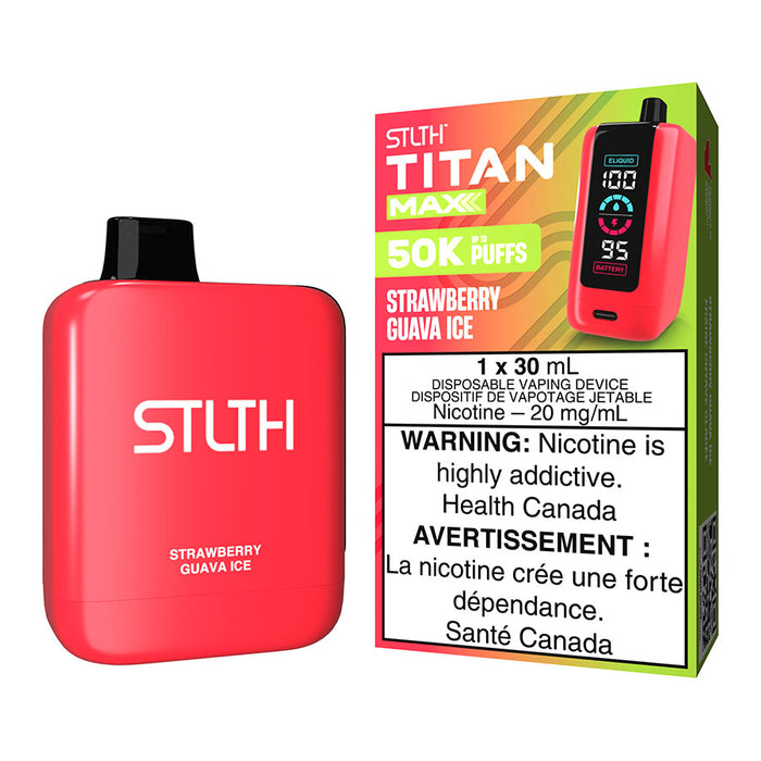 STLTH Titan Max Disposable Vape Device - Strawberry Guava Ice 30ml | Free Shipping $75+ NVB Inc. STLTH Titan Max Disposable Vape Device - Strawberry Guava Ice 30ml | Free Shipping $75+ NVB Inc.